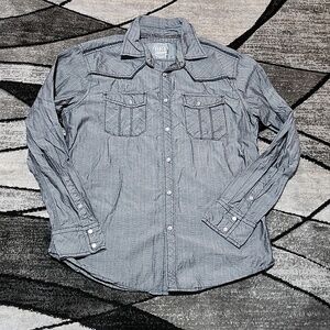 BKE EMBROIDERED EMBROIDERED PEARL SNAP-BUTTON STANDARD-FIT LONG-SLEEVED …